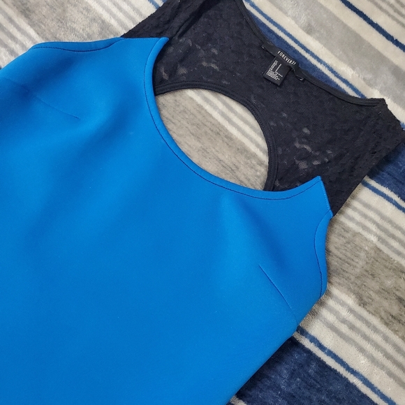 Blue Lace Straps Dress - Picture 2 of 9